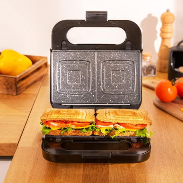 Cecotec Sandwich Maker | Rock nToast 4in1 | 1000 W | Number of plates 4 | Black