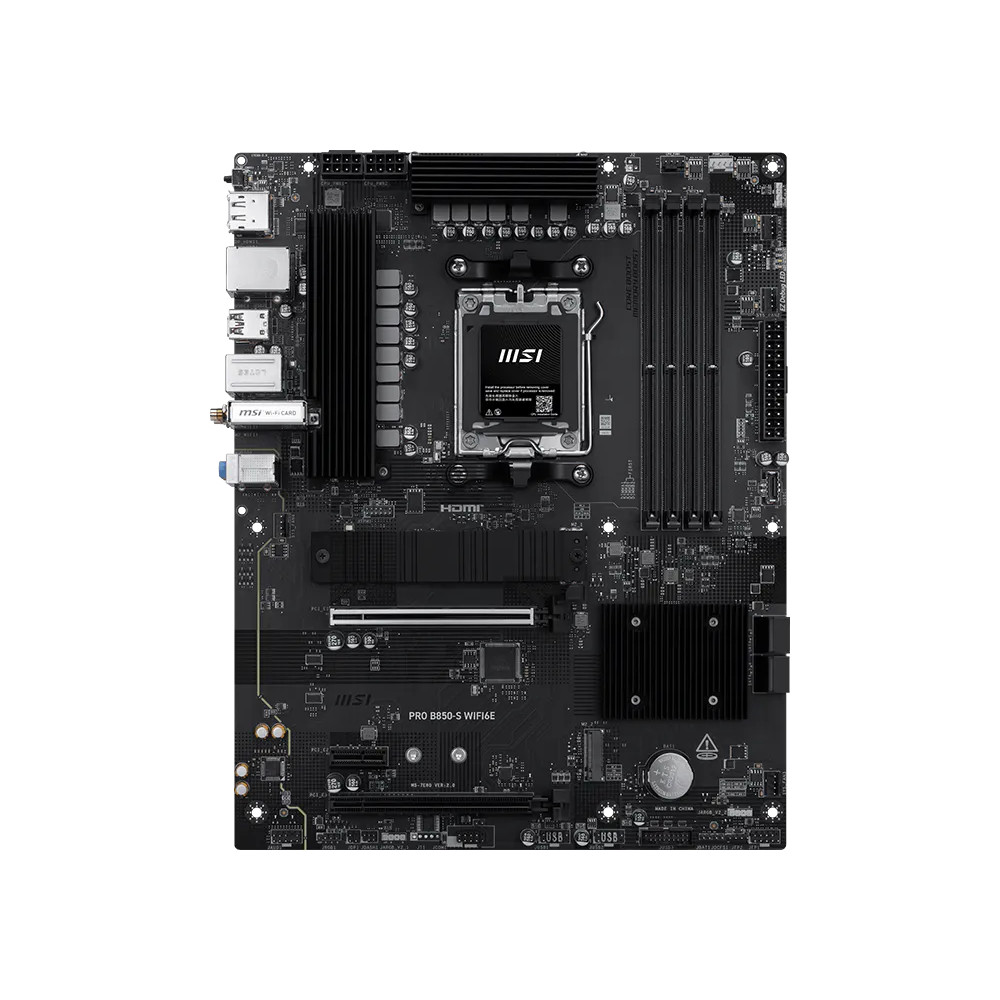 PRO B850-S WIFI6E | MSI Processor family AMD | Processor socket AM5 | DDR5 | Supported hard disk drive interfaces SATA, M.2