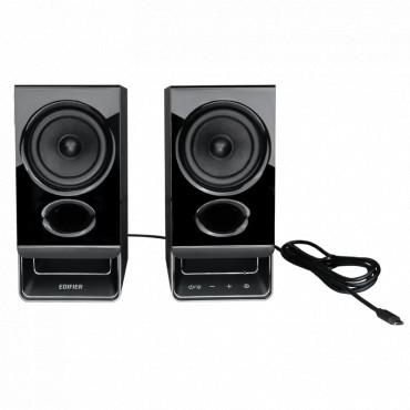 Edifier R20BT Compact Bluetooth 2.0 Speakers with Ambient Light, Black