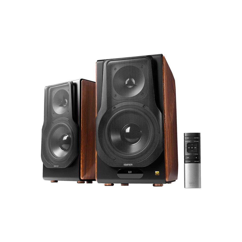 Edifier S3000MK II Premium Wireless 2.0 Bookshelf Speakers, Brown