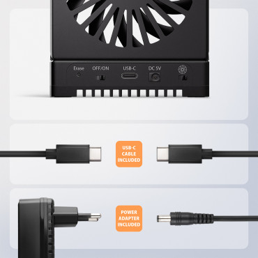 AXAGON ADSA-M2C44 USB4 docking station for 4x M.2 NVMe SSDs with disk cloning function without a PC