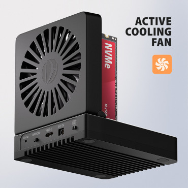 AXAGON ADSA-M2C44 USB4 docking station for 4x M.2 NVMe SSDs with disk cloning function without a PC