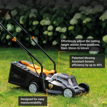 Batavia B.V. 18V Cordless Lawn Mower, 32 cm, Without battery and charger | Mowing Area 200 m