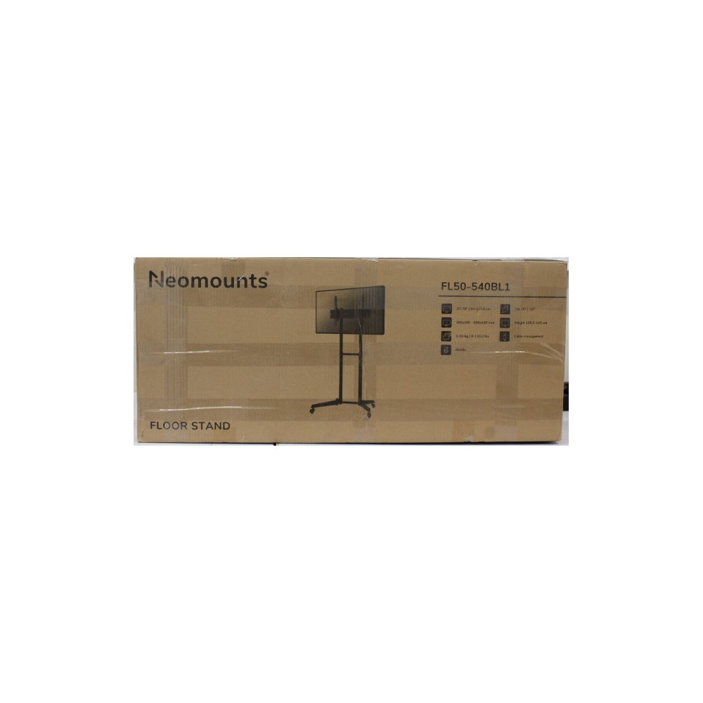 SALE OUT. Neomounts FL50-540BL1 TV trolley - 37-70" - max 50 kg - manual h 128,5-145 cm - VESA 100x100-600x400 - black | Neomoun