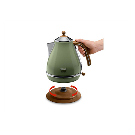 Delonghi | Kettle | KBOV 2001.GR | Electric | 2000 W | 1.7 L | 360 rotational base | Green