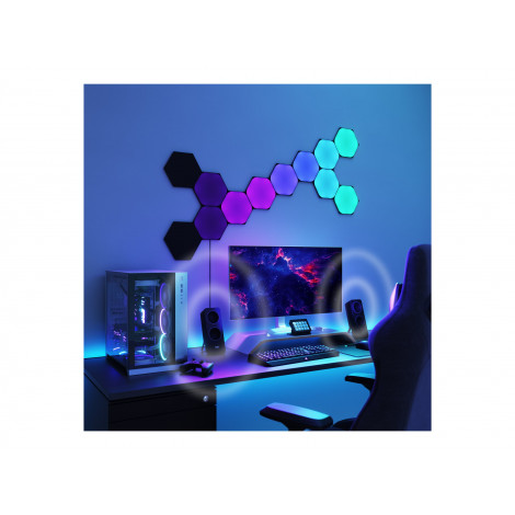 Nanoleaf | Shapes Black Hexagons Starter Kit (9 panels) | 42 W | WiFi