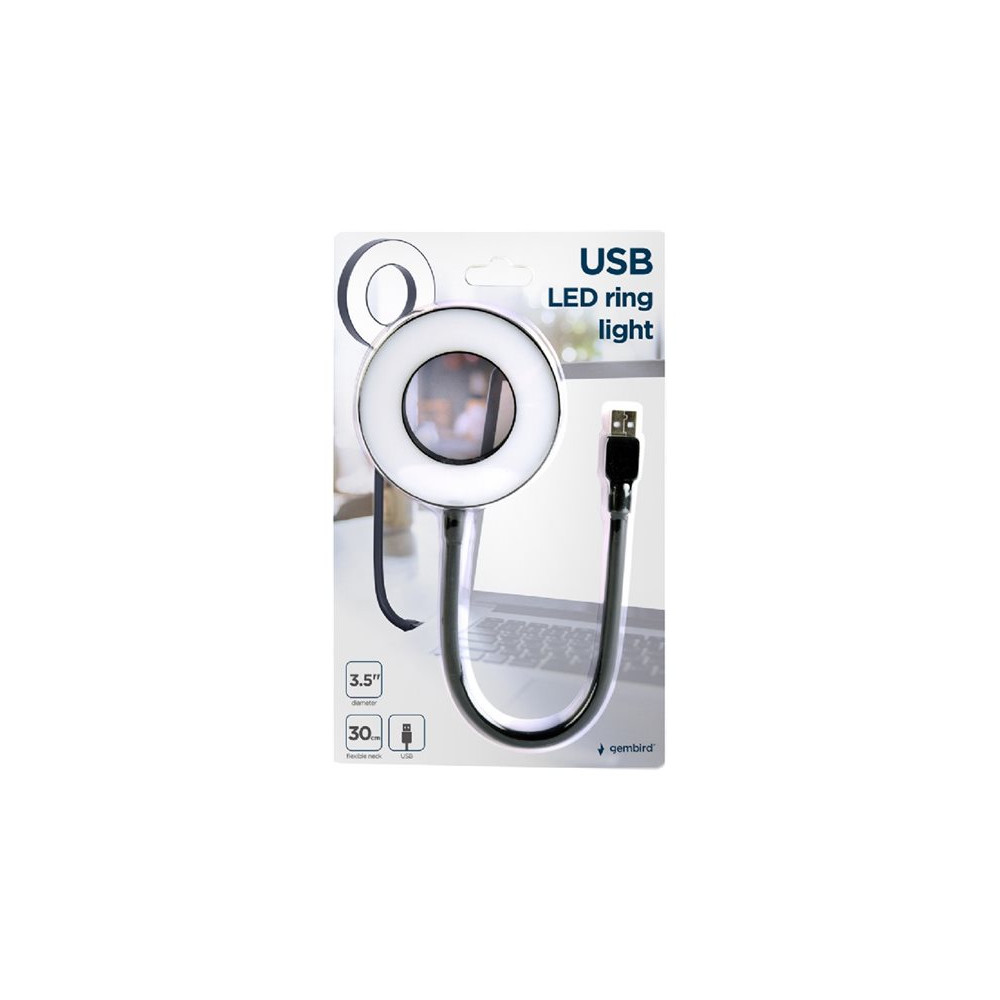 Gembird NL-LEDRING-01 USB LED ring light | White 6500K | N/A