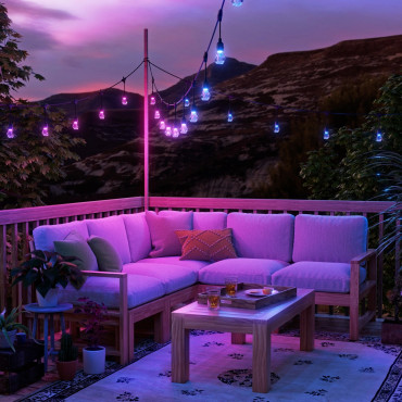 Nanoleaf Essentials Matter Smart Multicolour Outdoor String Lights Expansion 15m | 16M+