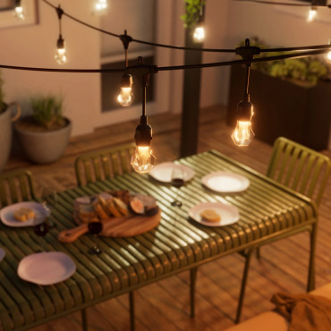 Nanoleaf Essentials Matter Smart Multicolour Outdoor String Lights Expansion 15m | 16M+