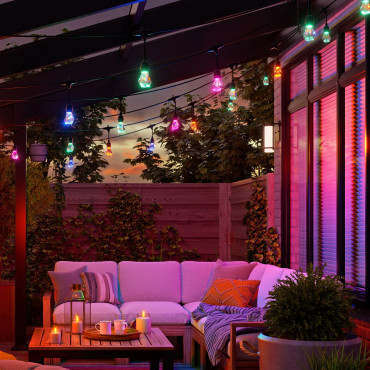 Nanoleaf Essentials Matter Smart Multicolour Outdoor String Lights Expansion 15m | 16M+