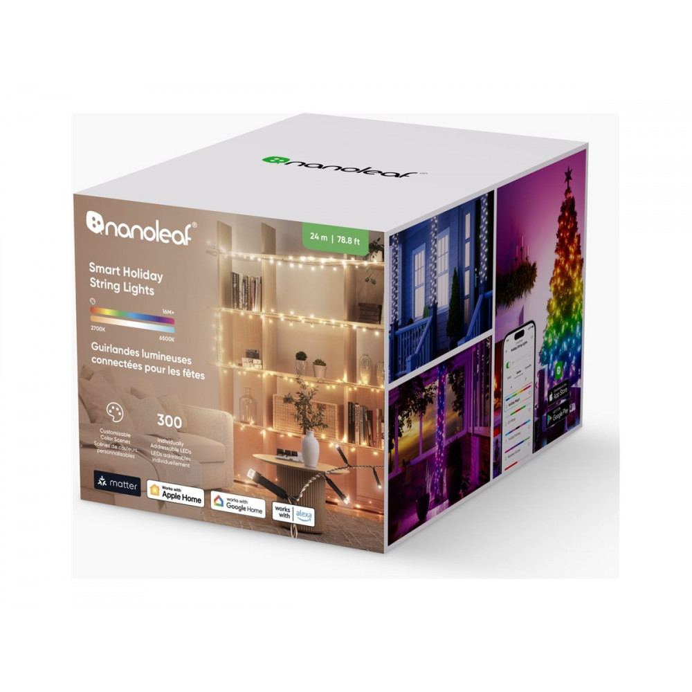 Nanoleaf Smart Holiday String Lights 24m 300 LEDs | 18 W | 16M+