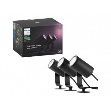 Philips Hue Lily Outdoor Spot base set 3x8W 24V | Hue White and Color Ambiance