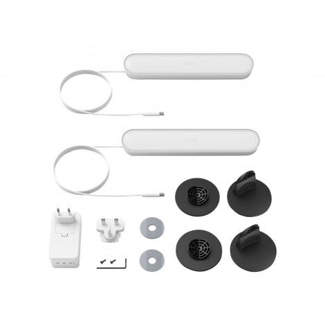 Philips Hue Play WCA Lightbar Base, Twin pack, White | 42 W | 2000-6500 Hue White Colour Ambiance