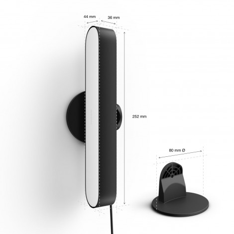Philips Hue Play WCA Lightbar Base, Black | 42 W | 2000-6500 Hue White Colour Ambiance