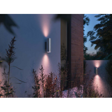 Philips Hue WCA Appear Outdoor Wall Lantern, Inox | 8 W | 2000-6500 Hue White Colour Ambiance