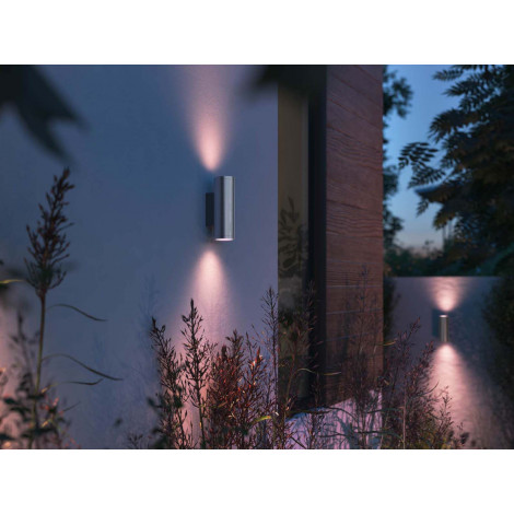 Philips Hue WCA Appear Outdoor Wall Lantern, Inox | 8 W | 2000-6500 Hue White Colour Ambiance