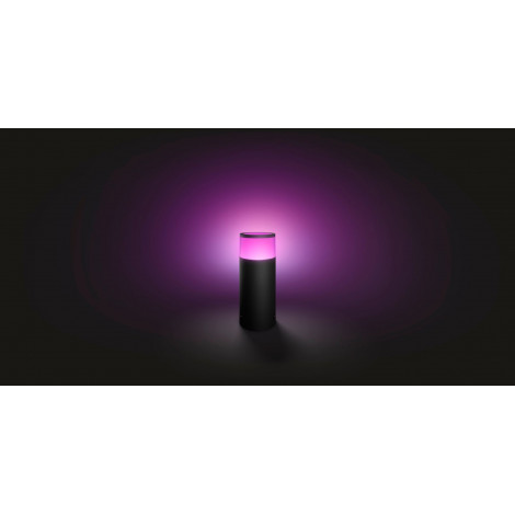 Philips Hue WCA Calla Outdoor Bollard, Black | 8 W | 2000-6500 Hue White Colour Ambiance