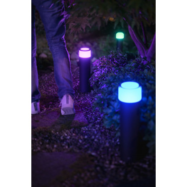 Philips Hue WCA Calla Outdoor Large Bollard, Black | 8 W | 2000-6500 Hue White Colour Ambiance
