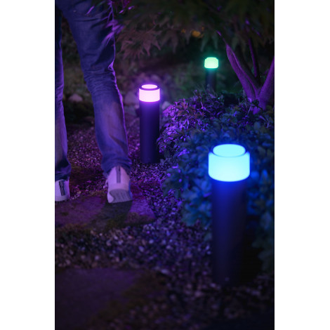 Philips Hue WCA Calla Outdoor Large Bollard, Black | 8 W | 2000-6500 Hue White Colour Ambiance
