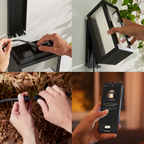 Philips Hue WCA Impress Outdoor Wall Lantern 24V | 8 W | 2000-6500 Hue White Colour Ambiance