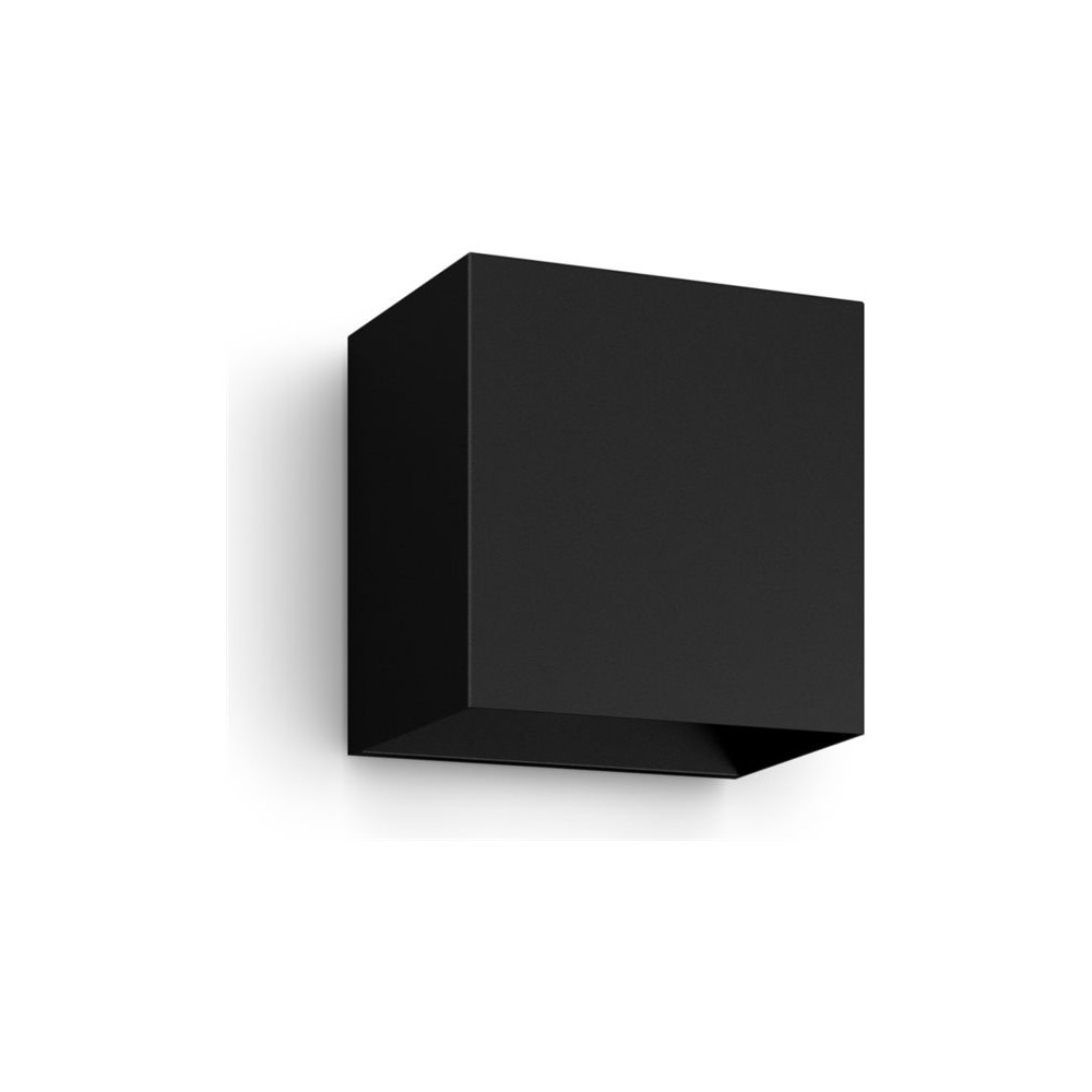 Philips Hue WCA Resonate Outdoor Downward Wall Lantern, Black | 8 W | 2000-6500 Hue White Colour Ambiance