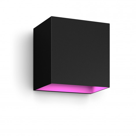 Philips Hue WCA Resonate Outdoor Downward Wall Lantern, Black | 8 W | 2000-6500 Hue White Colour Ambiance