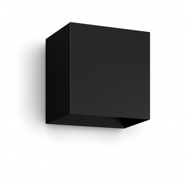 Philips Hue WCA Resonate Outdoor Downward Wall Lantern, Black | 8 W | 2000-6500 Hue White Colour Ambiance