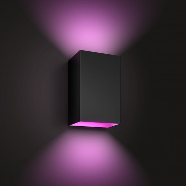 Philips Hue WCA Resonate Outdoor Wall Lantern, Black | 8 W | 2000-6500 Hue White Colour Ambiance