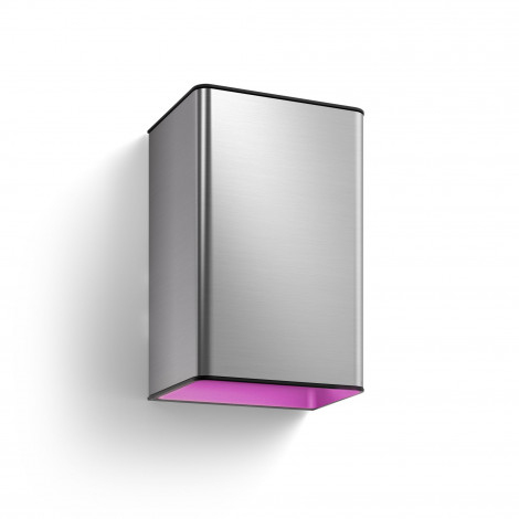 Philips Hue WCA Resonate Outdoor Wall Lantern, Inox | 8 W | 2000-6500 Hue White Colour Ambiance