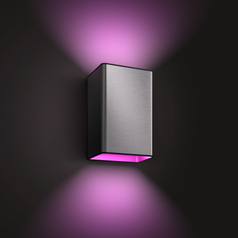 Philips Hue WCA Resonate Outdoor Wall Lantern, Inox | 8 W | 2000-6500 Hue White Colour Ambiance