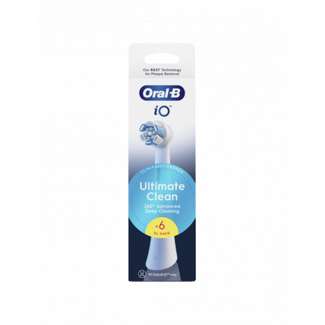 Oral-B | Replaceable toothbrush heads | iO UltimateClean | Heads | For adults | Number of brush heads included 6 | White