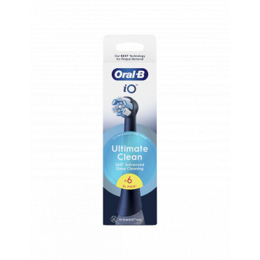 Oral-B | Replaceable toothbrush heads | iO UltimateClean | Heads | For adults | Number of brush heads included 6 | Black