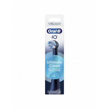 Oral-B | Replaceable toothbrush heads | iO UltimateClean | Heads | For adults | Number of brush heads included 4 | Black