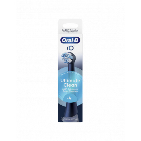Oral-B | Replaceable toothbrush heads | iO UltimateClean | Heads | For adults | Number of brush heads included 4 | Black