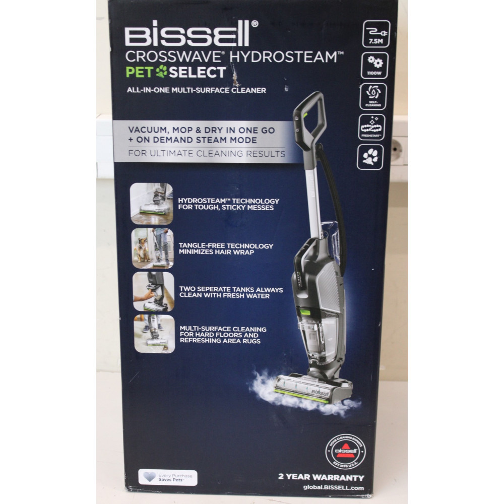 SALE OUT. Bissell All-in one Multi-Surface Cleaner | 3527N Crosswave HydroSteam Pet Select | Corded operating | Washing function