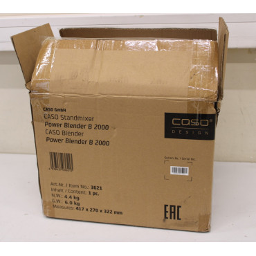 SALE OUT. Caso Power Blender | B 2000 | Tabletop | 2000 W | Jar material Tritan | Jar capacity 2 L | Ice crushing | Black | UNPA