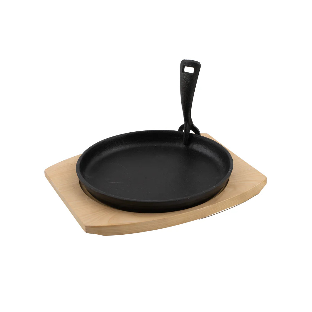 Barbecook | Cast Iron Grill Pan with Bamboo Trivet (per 2 pcs) | BC-ACC-7420