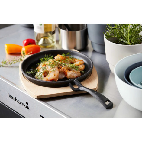 Barbecook | Cast Iron Grill Pan with Bamboo Trivet (per 2 pcs) | BC-ACC-7420