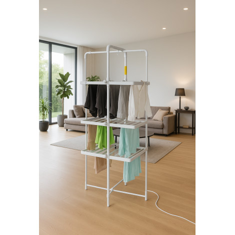 Adler | Foldable Electric Clothes Dryer | AD 7829 | 300 W | Silver/White