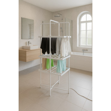 Adler | Foldable Electric Clothes Dryer | AD 7829 | 300 W | Silver/White