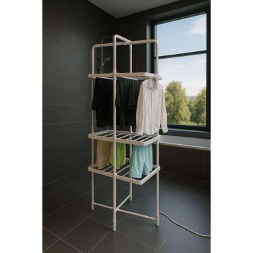 Adler | Foldable Electric Clothes Dryer | AD 7829 | 300 W | Silver/White