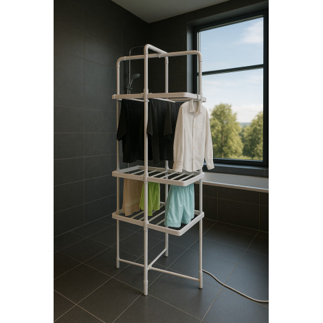 Adler | Foldable Electric Clothes Dryer | AD 7829 | 300 W | Silver/White
