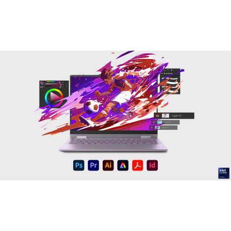 Lenovo Yoga 7 2-in-1 14ILL10 | Luna Grey | 14 " | OLED | Touchscreen | WUXGA | 1920 x 1200 pixels | Intel Core Ultra 7 | 256V | 