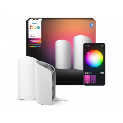 Philips Hue Play Wall Washer, White, EU/UK, 2-pack | 2000-6500 Hue White Colour Ambiance