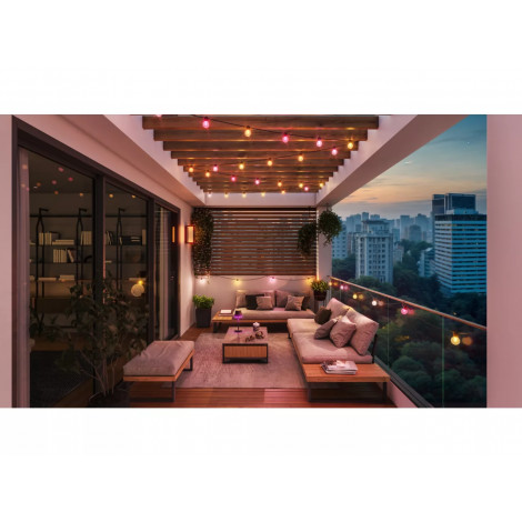 Philips Hue Festavia Globe Outdoor String Lights, 7m Extension | 30 W | Bluetooth, Zigbee