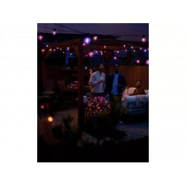 Philips Hue Festavia Globe Outdoor String Lights, 7m Extension | 30 W | Bluetooth, Zigbee