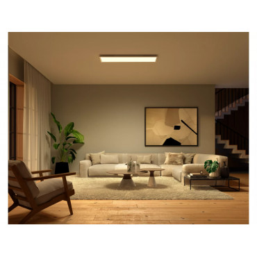Philips Hue Surimu rectangular panel light, 120 x 30 cm | 2000-6500 Hue White Color Ambiance | Bluetooth, Zigbee