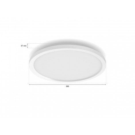 Philips Hue Surimu round panel light, 39.5 cm | Bluetooth, Zigbee