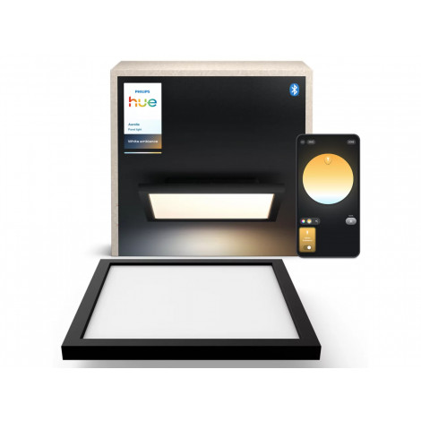 Philips Hue Aurelle square panel light, Black | 2200-6500 Hue White Ambiance