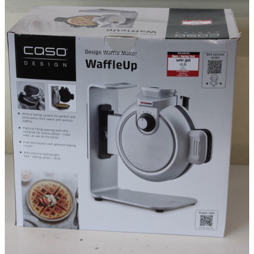 SALE OUT. Caso WaffleUp | Waffle Maker | 800 W | Number of pastry 1 | Waffle | Silver | UNPACKED, DAMAGED PACKAGING, MISSING INN